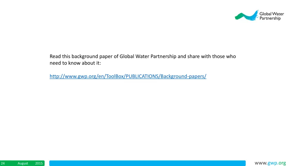 read this background paper of global water