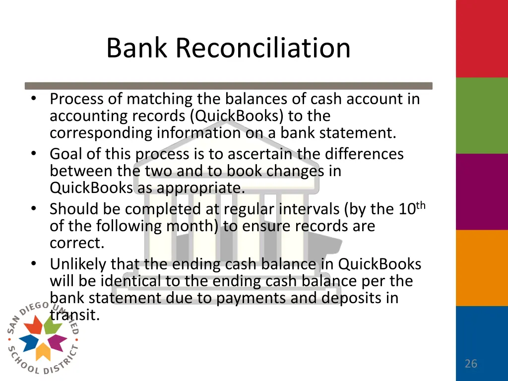 bank reconciliation