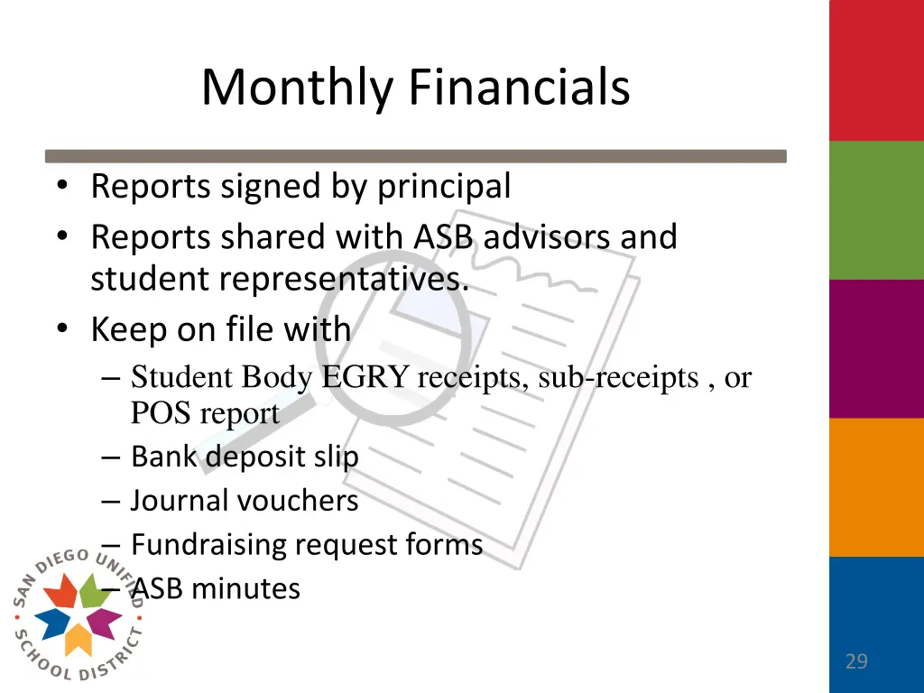 monthly financials 1