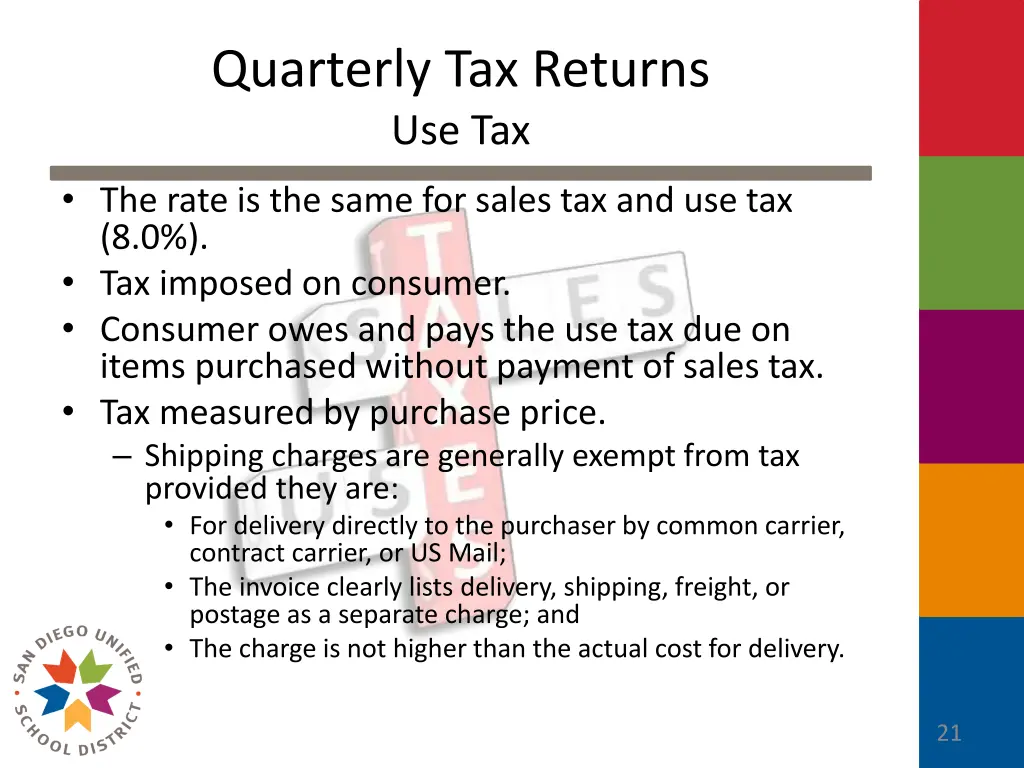quarterly tax returns use tax