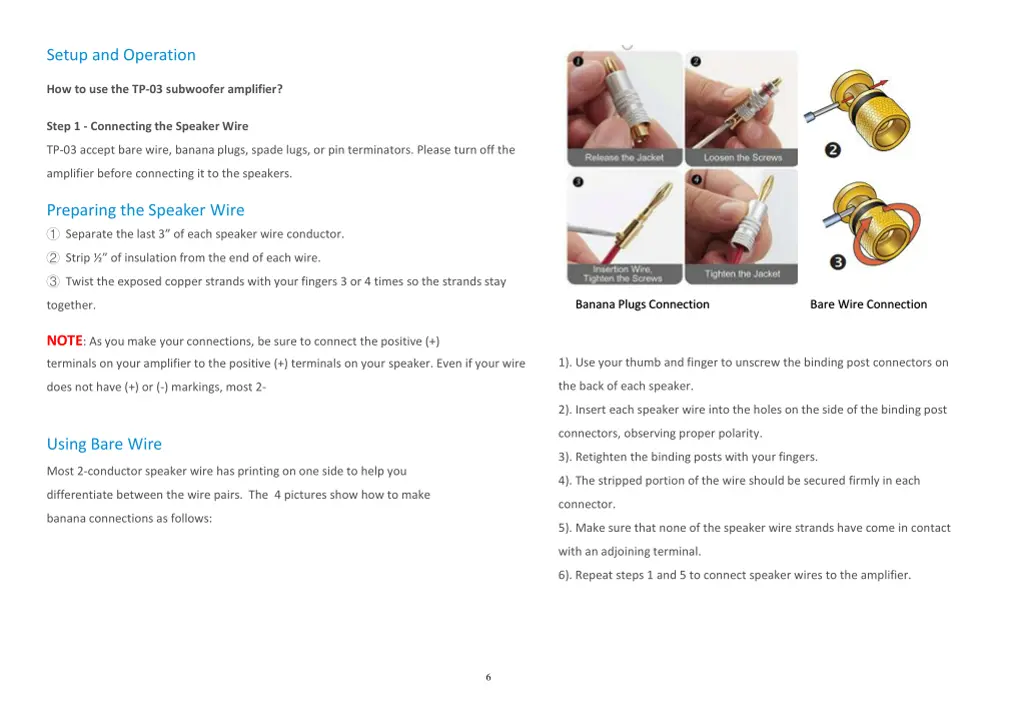 setup and operation