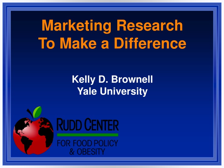 marketing research to make a difference