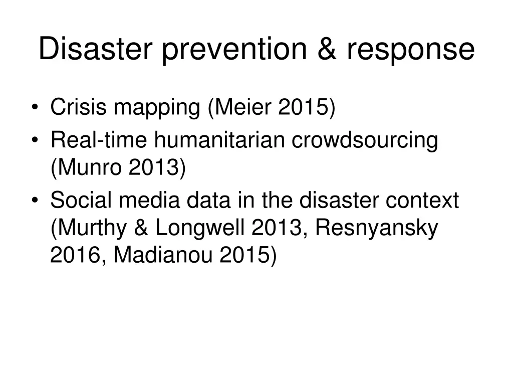 disaster prevention response