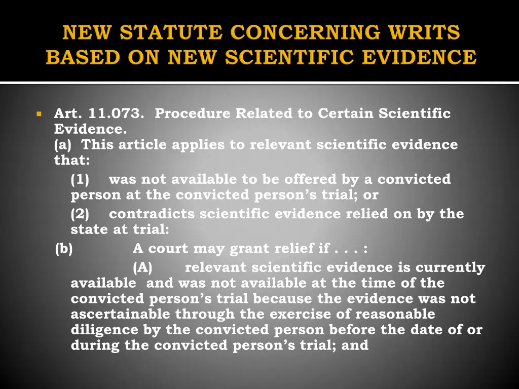art 11 073 procedure related to certain