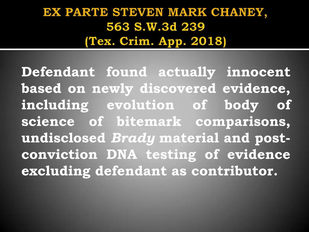 defendant found actually innocent based on newly
