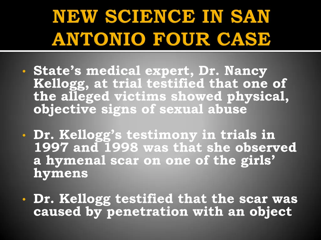 state s medical expert dr nancy kellogg at trial