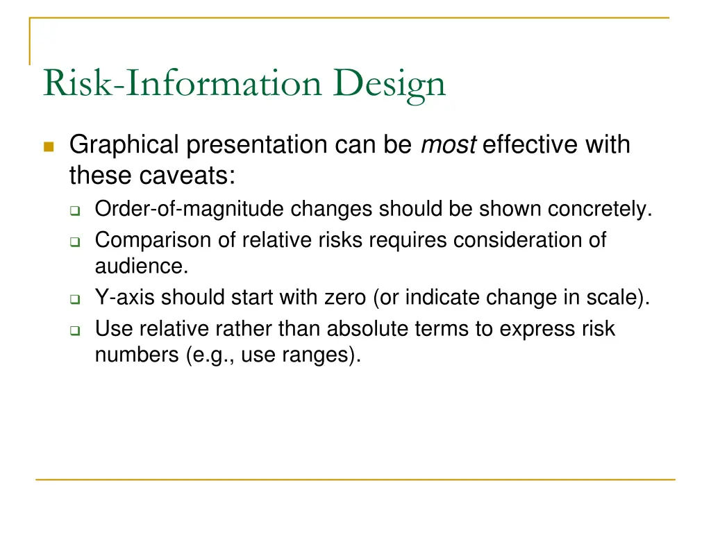 risk information design