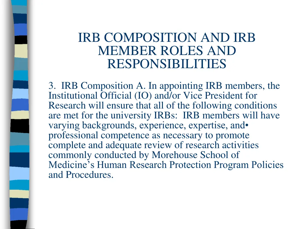 irb composition and irb member roles 2