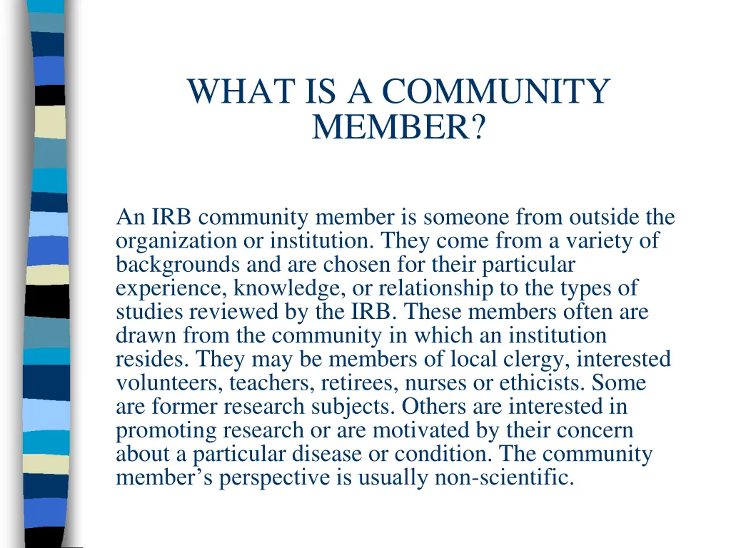 what is a community member