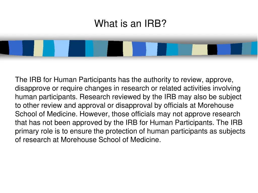 what is an irb 1