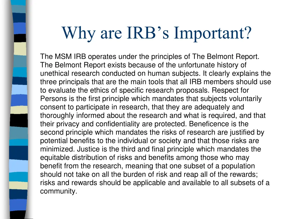 why are irb s important
