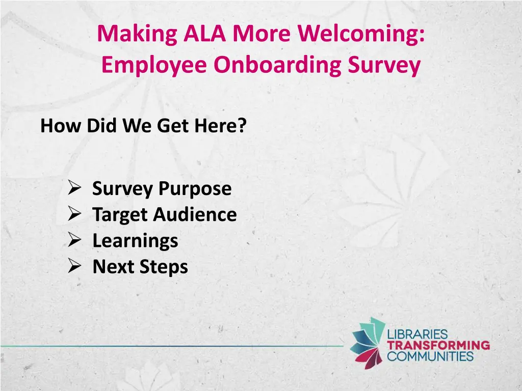 making ala more welcoming employee onboarding