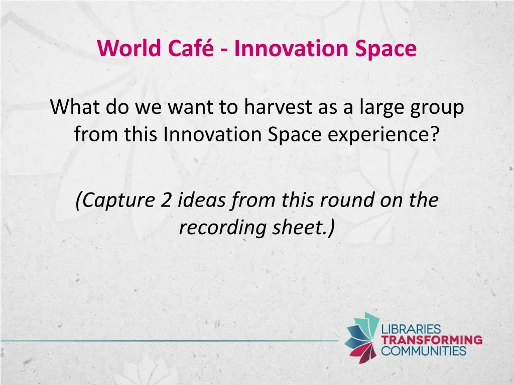 world caf innovation space 1