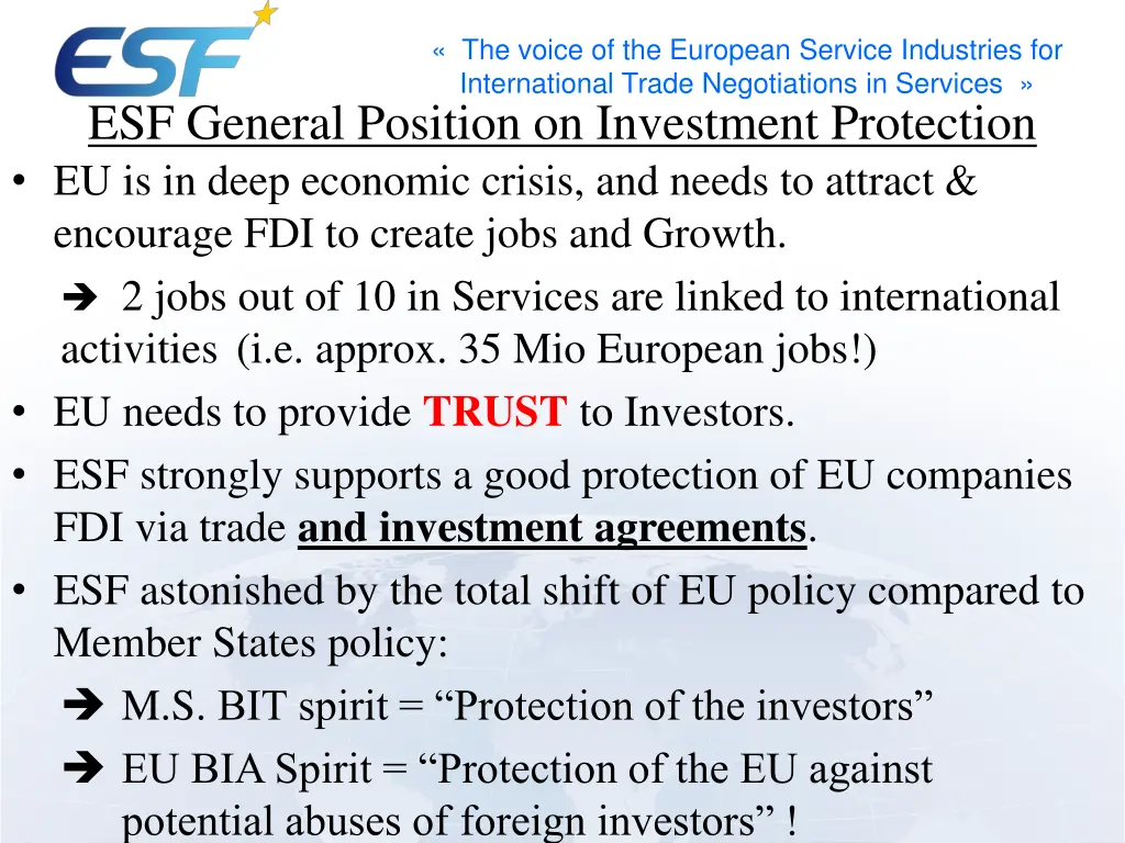 the voice of the european service industries 3