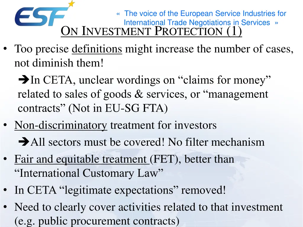 the voice of the european service industries 4