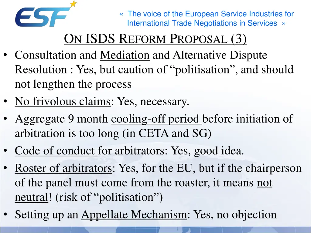 the voice of the european service industries 9