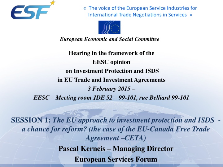 the voice of the european service industries for