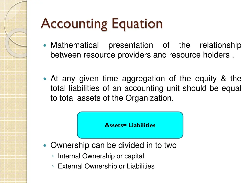 accounting equation