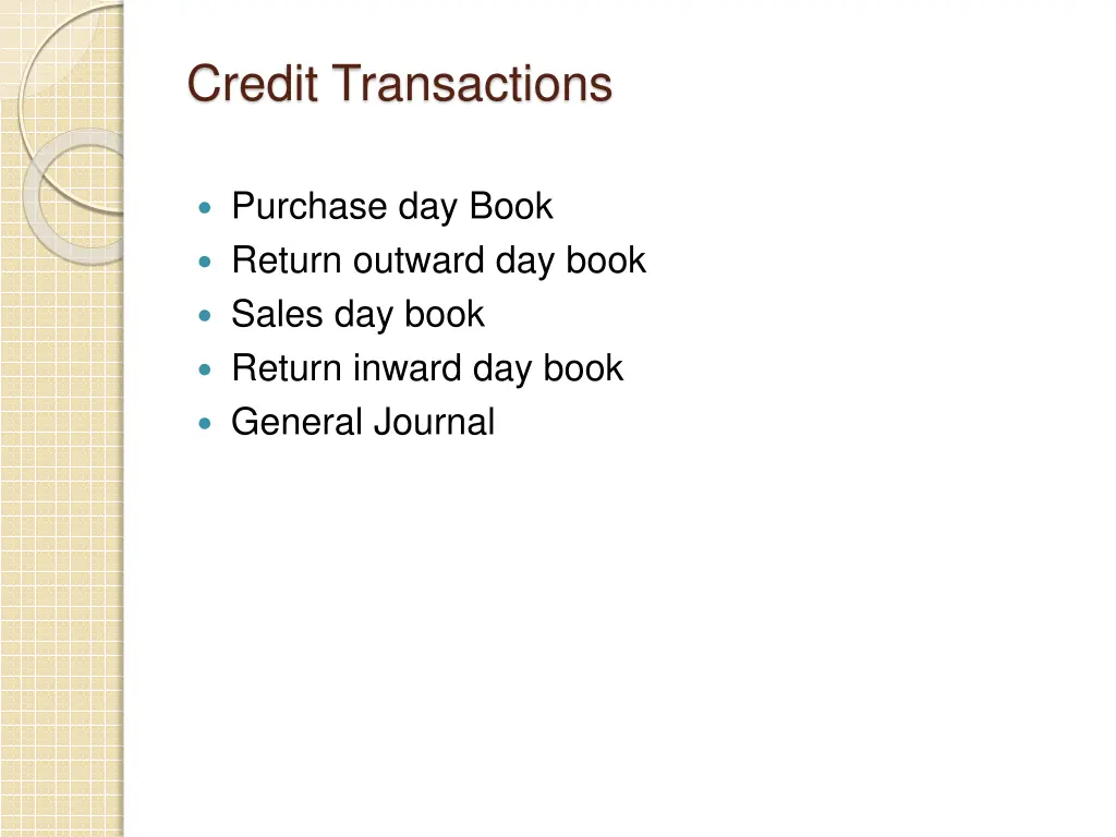 credit transactions