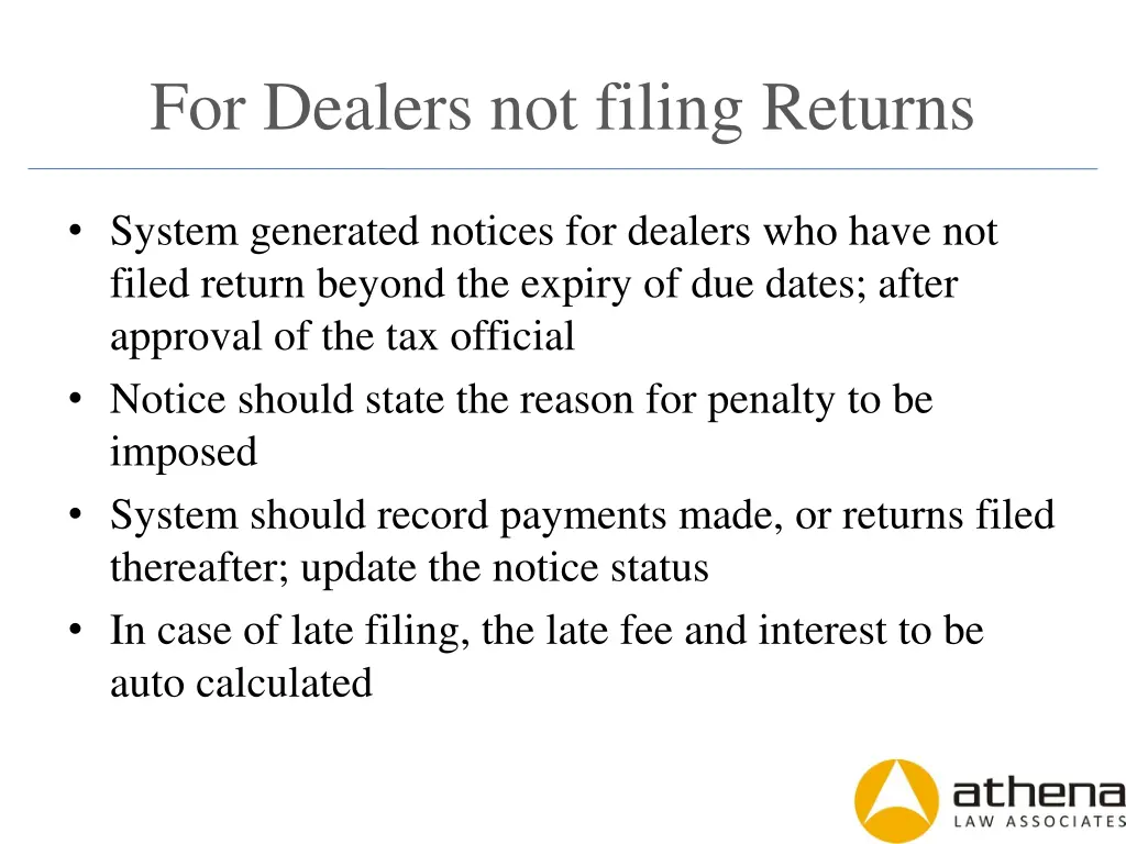 for dealers not filing returns