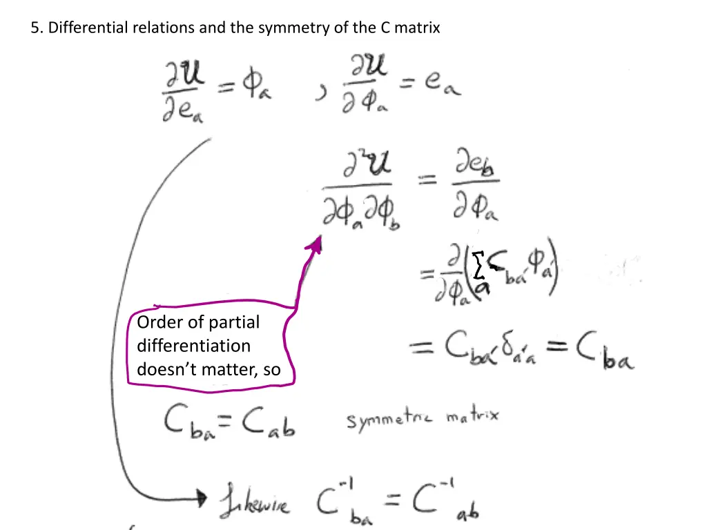 5 differential relations and the symmetry