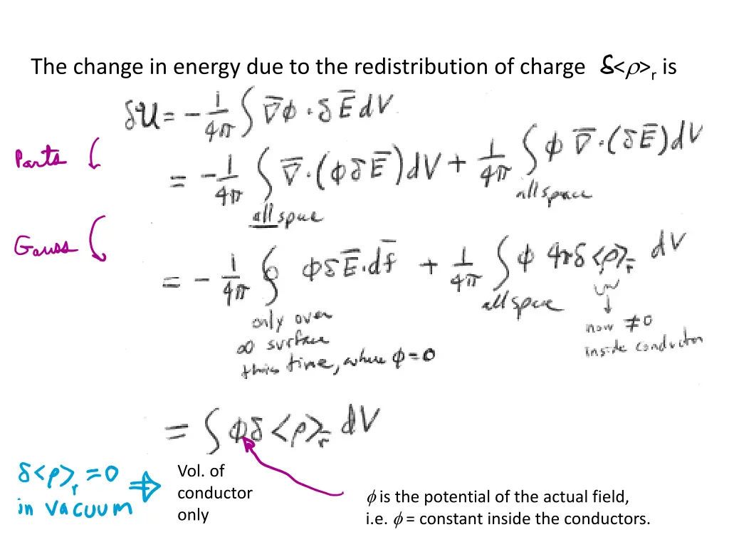 the change in energy due to the redistribution