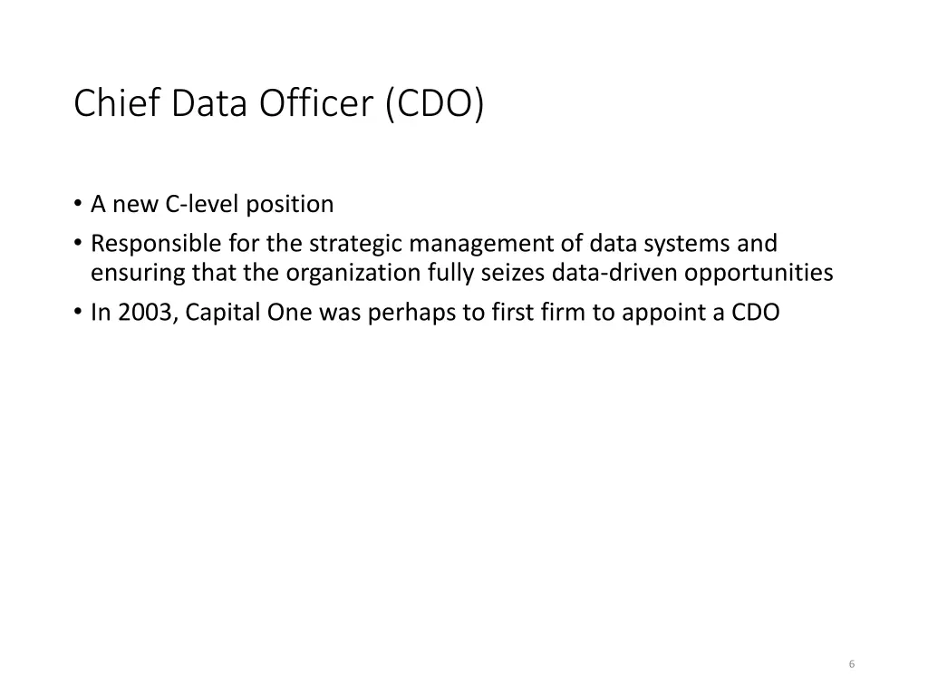 chief data officer cdo