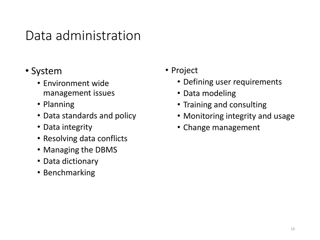 data administration 2