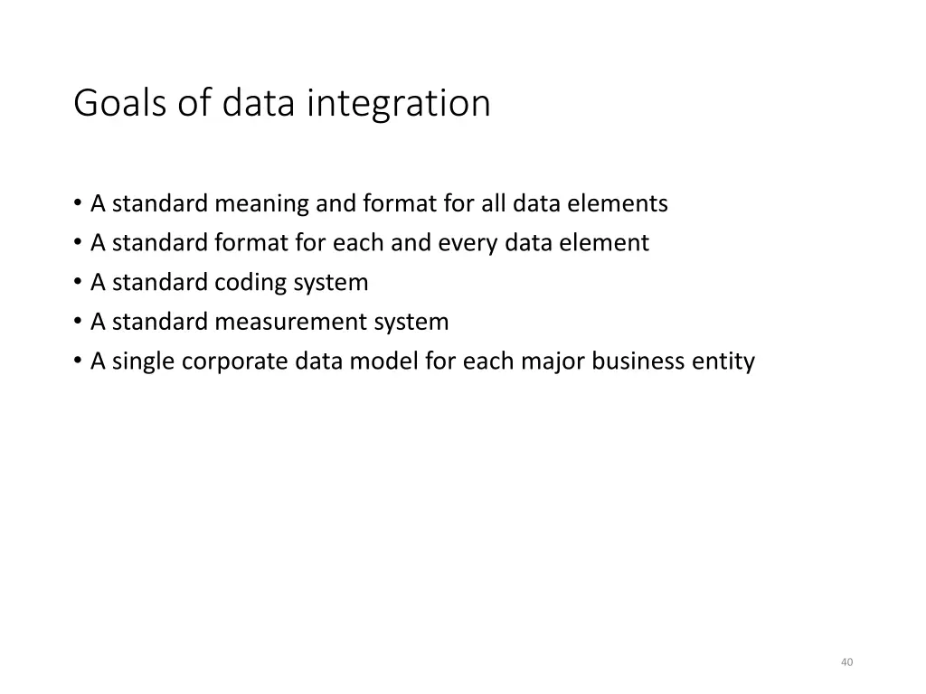 goals of data integration