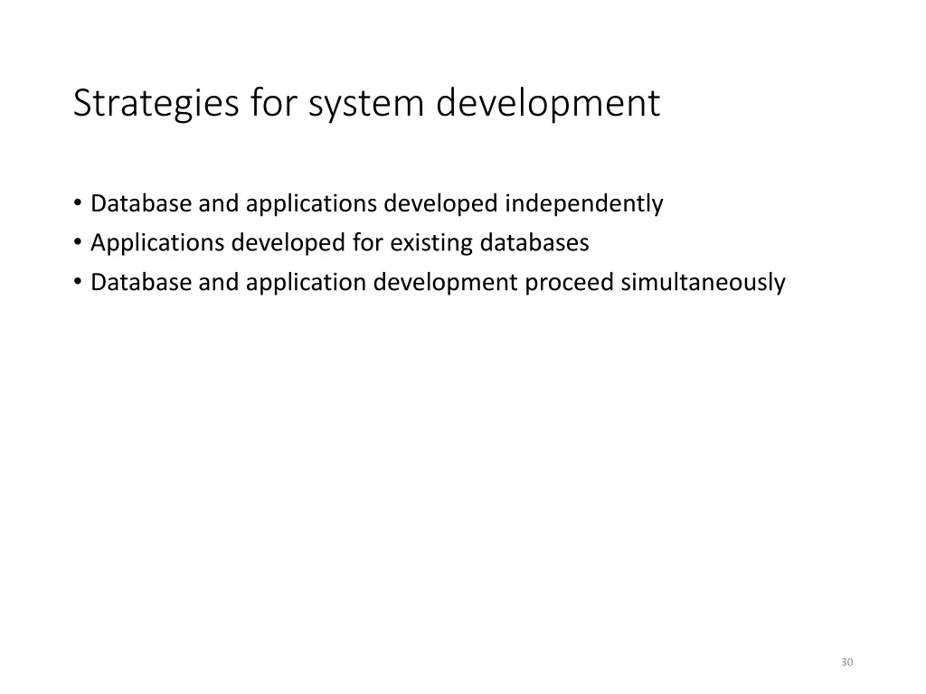 strategies for system development