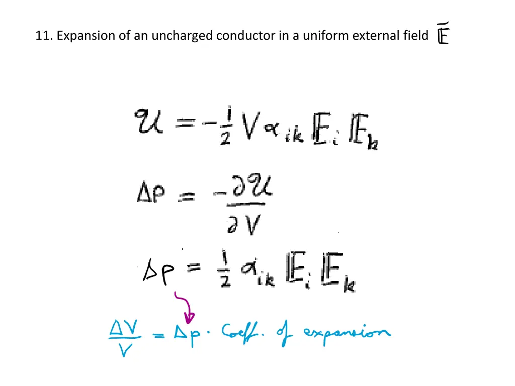 11 expansion of an uncharged conductor