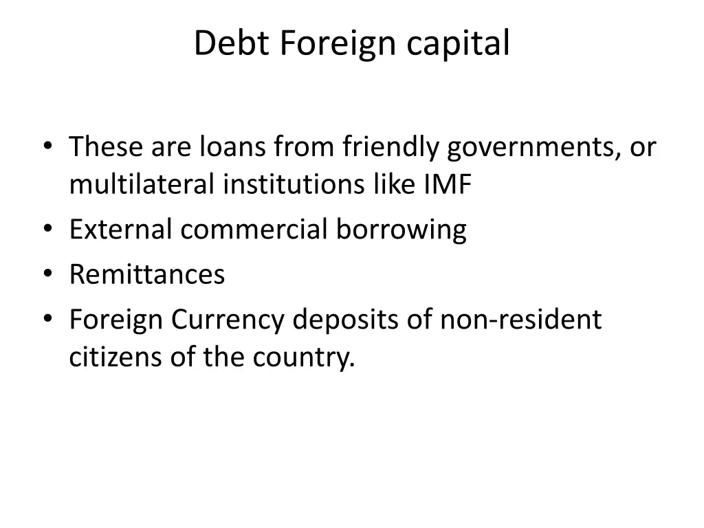debt foreign capital