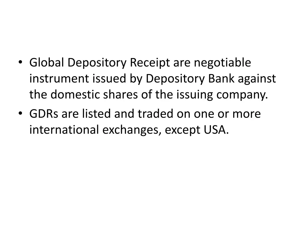 global depository receipt are negotiable