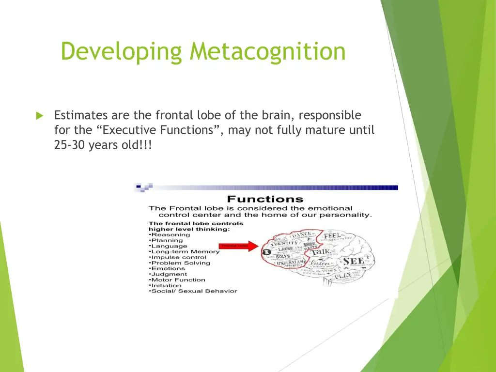 developing metacognition