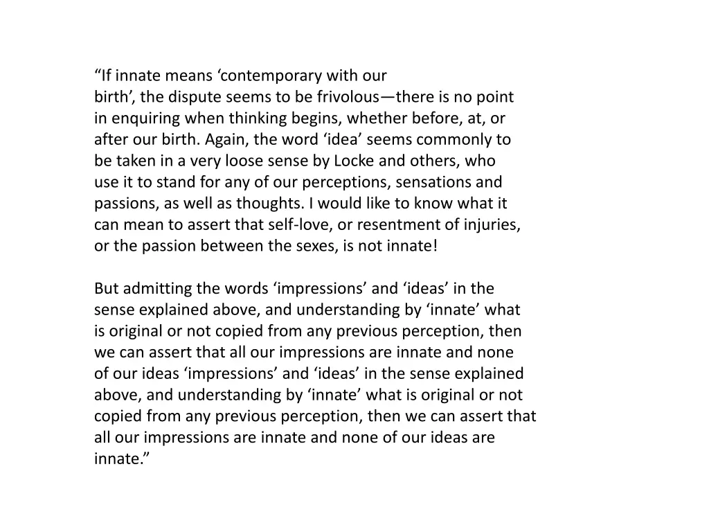 if innate means contemporary with our birth
