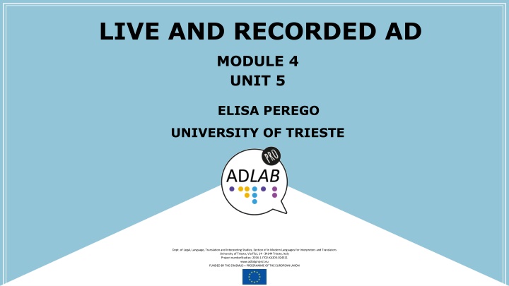 live and recorded ad