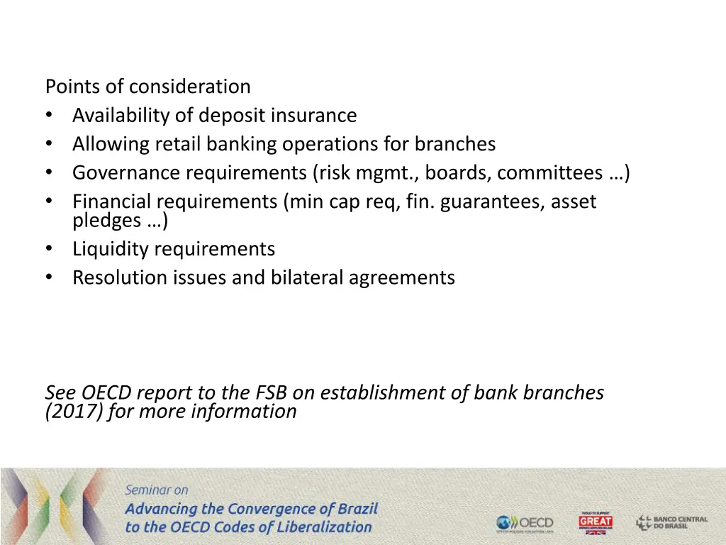 points of consideration availability of deposit