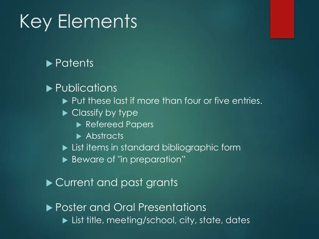key elements 3