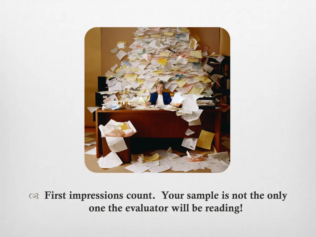 first impressions count your sample