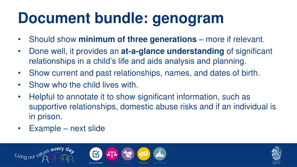 document bundle genogram