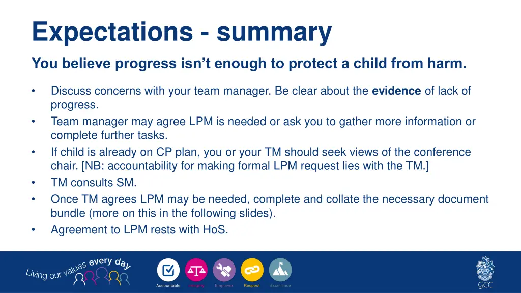 expectations summary
