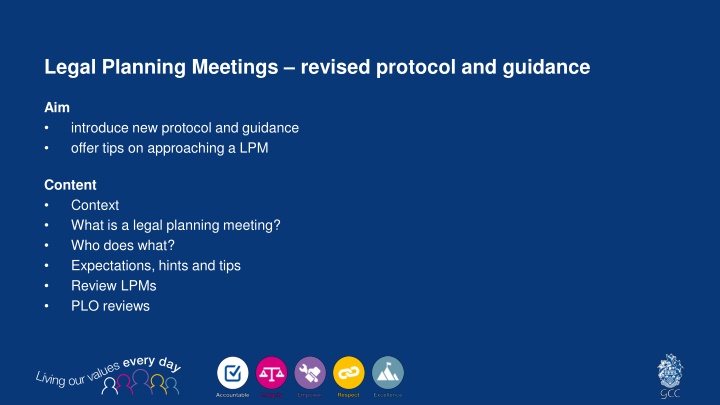legal planning meetings revised protocol