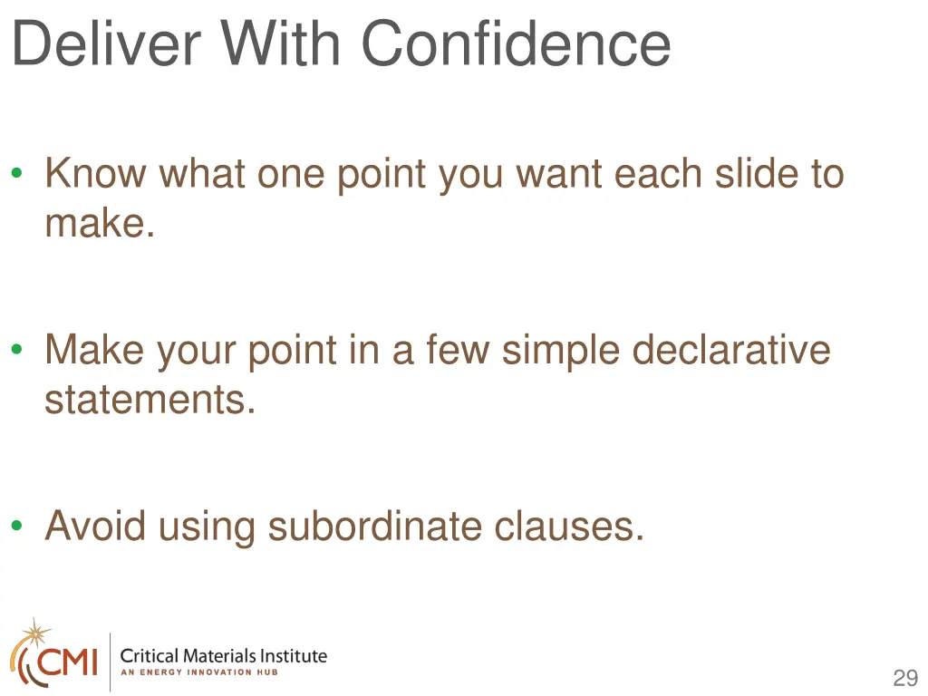 deliver with confidence