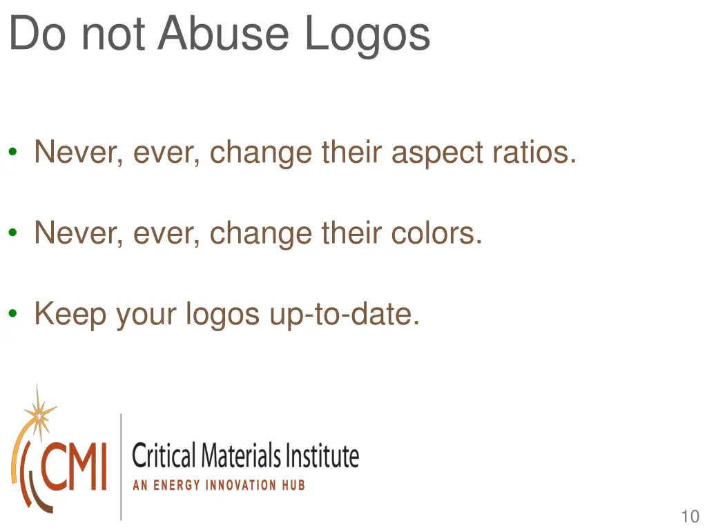 do not abuse logos