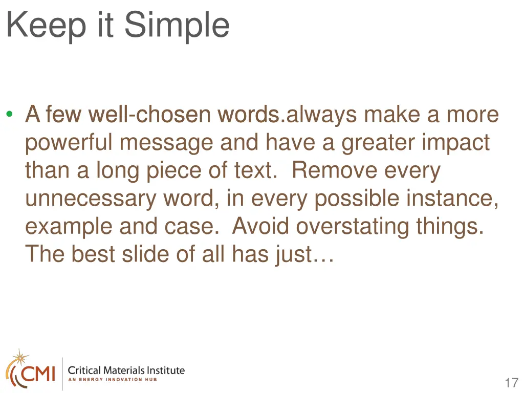 keep it simple 1