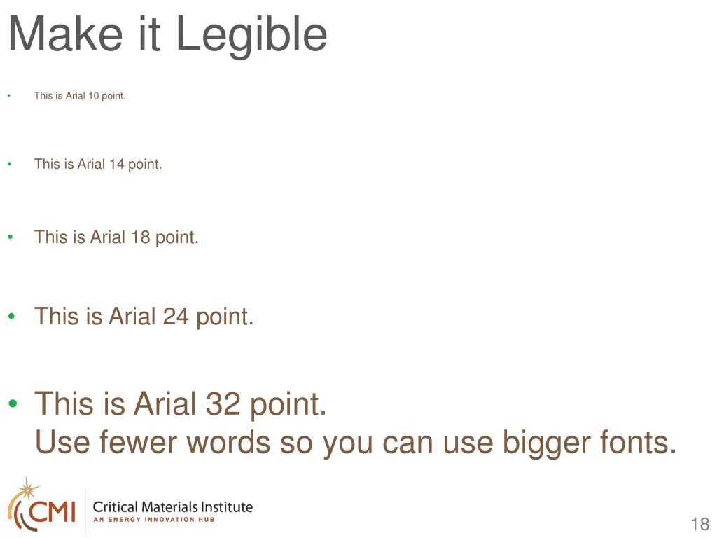 make it legible