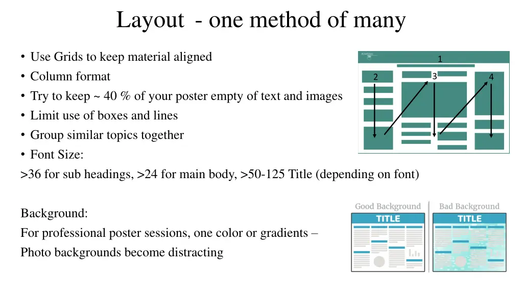 layout one method of many