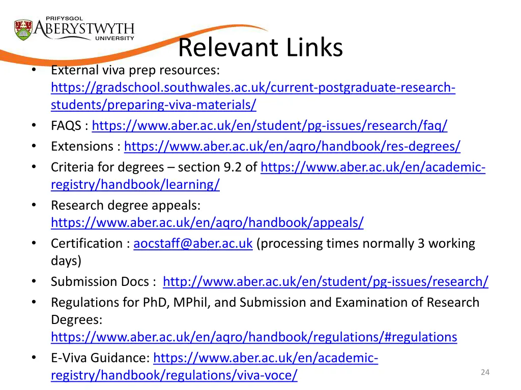 relevant links