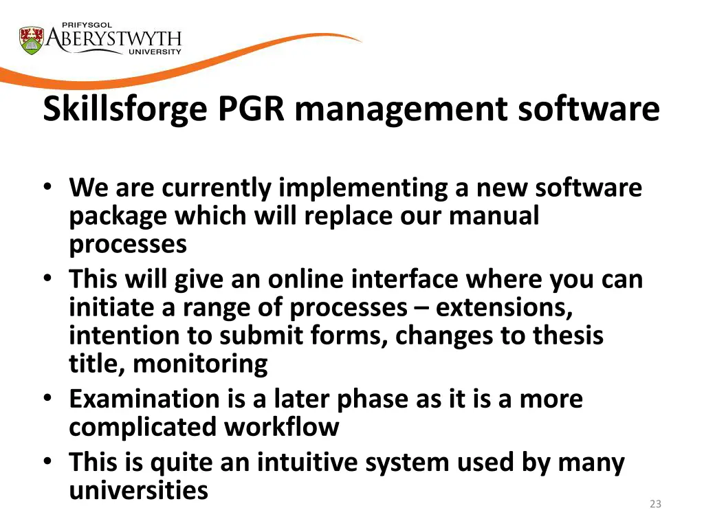 skillsforge pgr management software