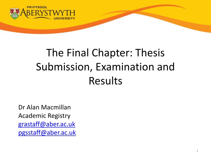 the final chapter thesis submission examination